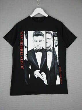 Justin Timberlake Tour 2013/2014 Black Tee Mens Medium